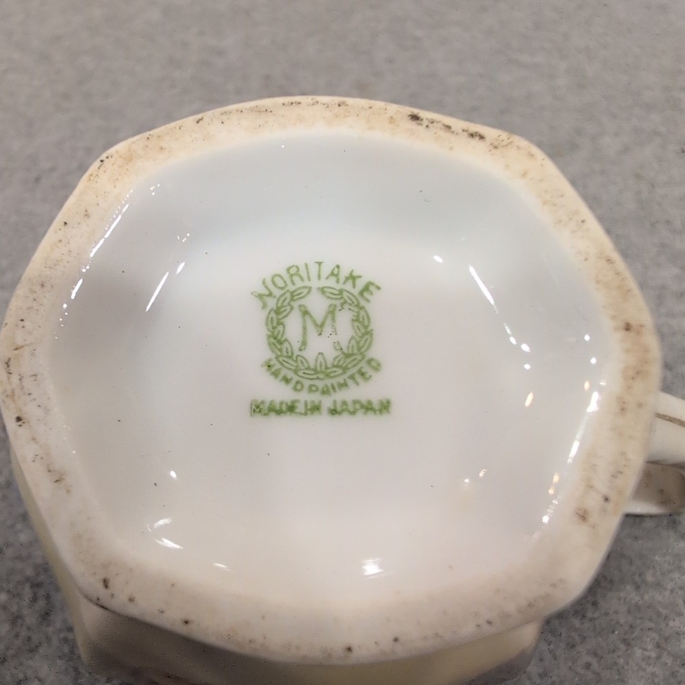 Noritake Hand Painted Lusterware Rose Creamer Vintage Japan Porcelain Gold Trim - Picture 5 of 5